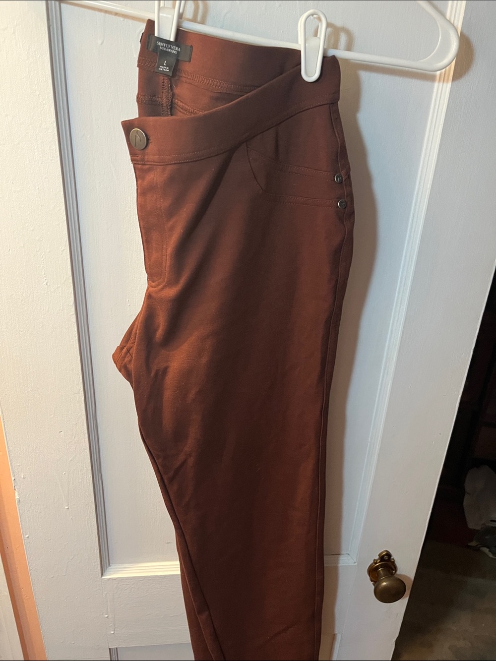Simply Vera Vera Wang Skinny Pants in Deep Brown